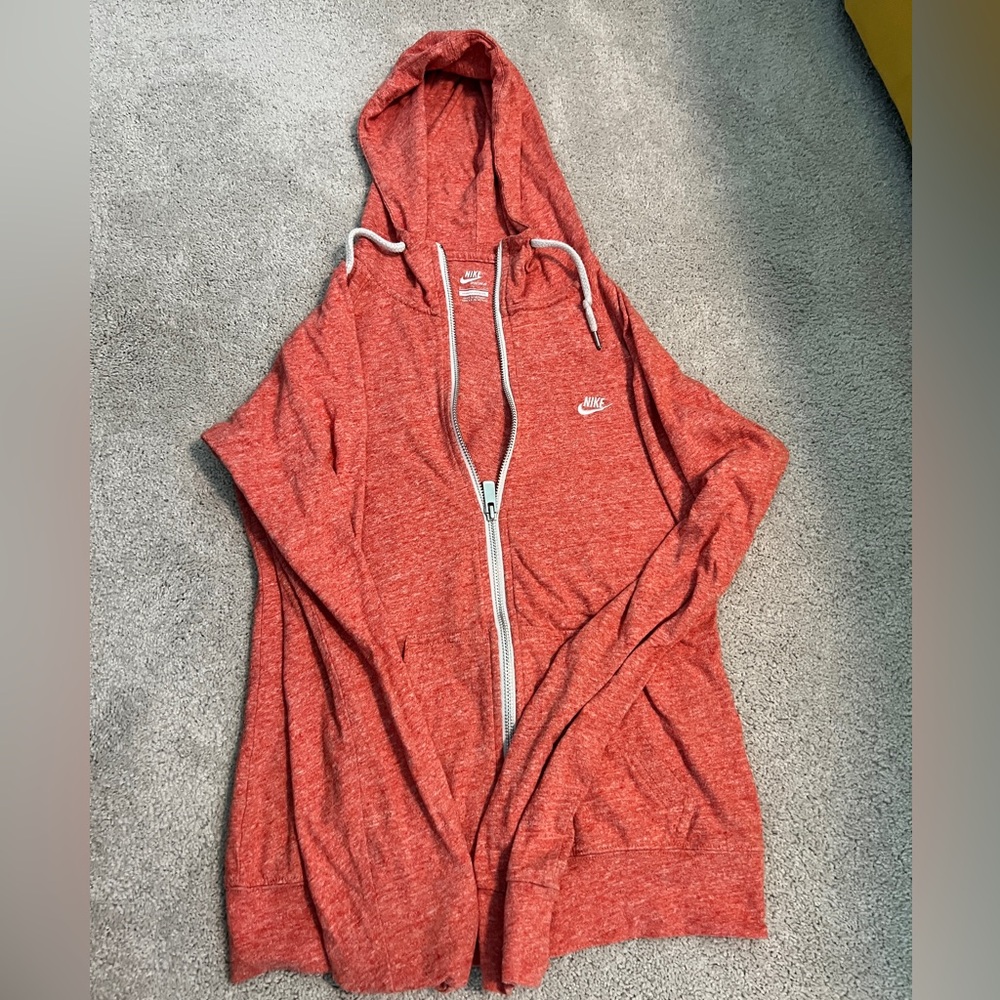 Nike hoodie size small coral color